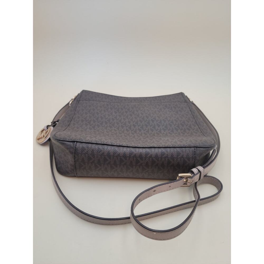 Michael Kors Jet Set East West Large Crossbody Bag Brown Monogram Canvas Purse - Picture 5 of 9